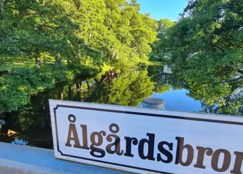 Almenäs in i Viskan förbi Sjöbo